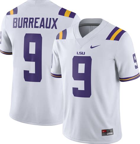 nike men's j. burreaux lsu tigers ncaa replica game jersey|Joe Burrow LSU Tigers Autographed Fanatics Authentic White Nike .